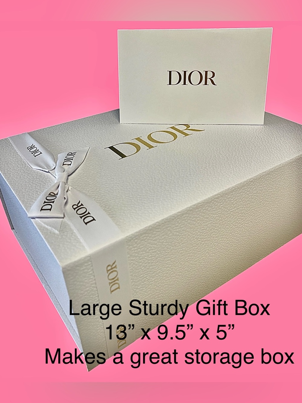 2Pc Dior NIB Glass Lipstick Rose Charms & Cosmetic Bag +sample scent & LgGiftBox - Picture 10 of 16